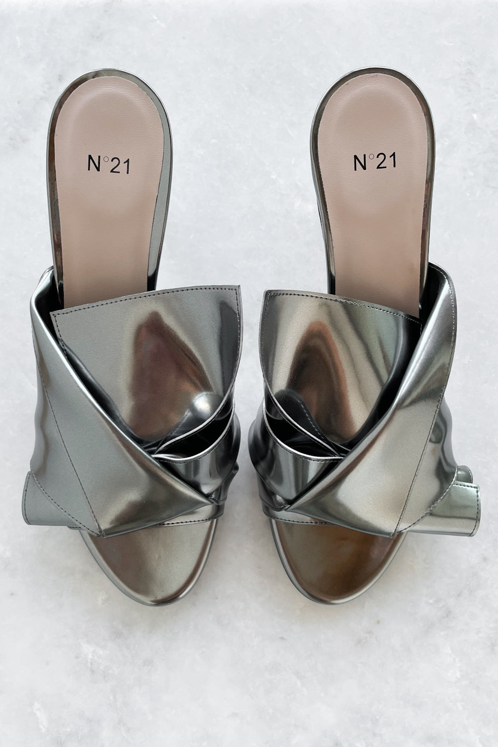 Metallic Bow Kitten Heel SUNROOM