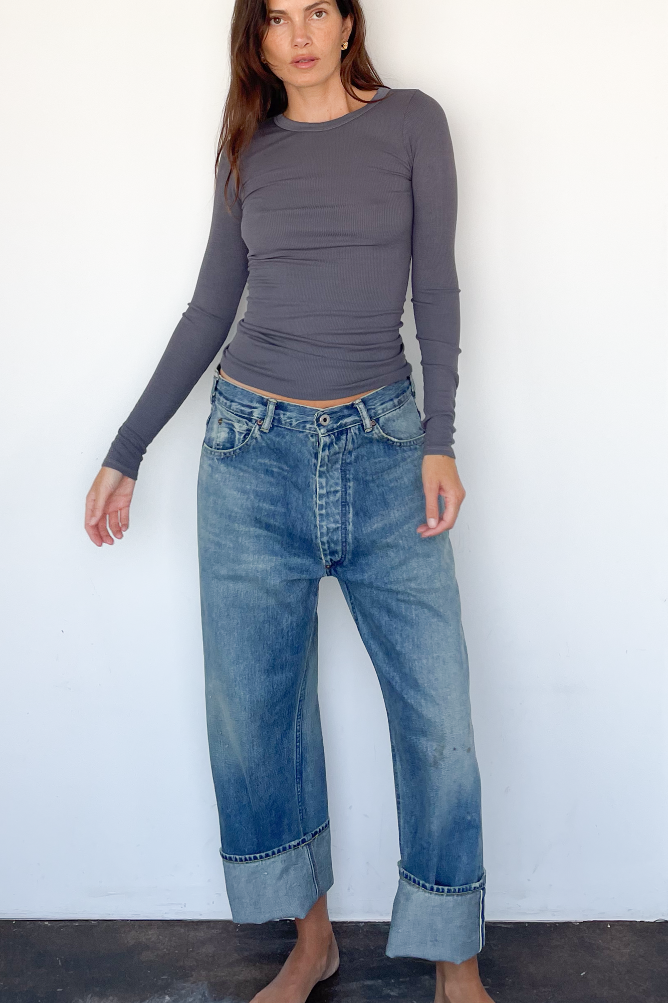 Deep Rise Baggy Cut Jean