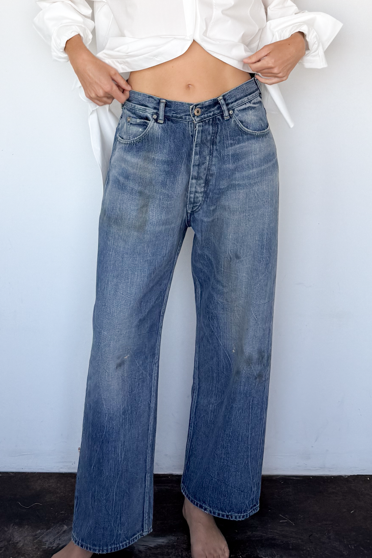 Deep Rise Baggy Cut Jean