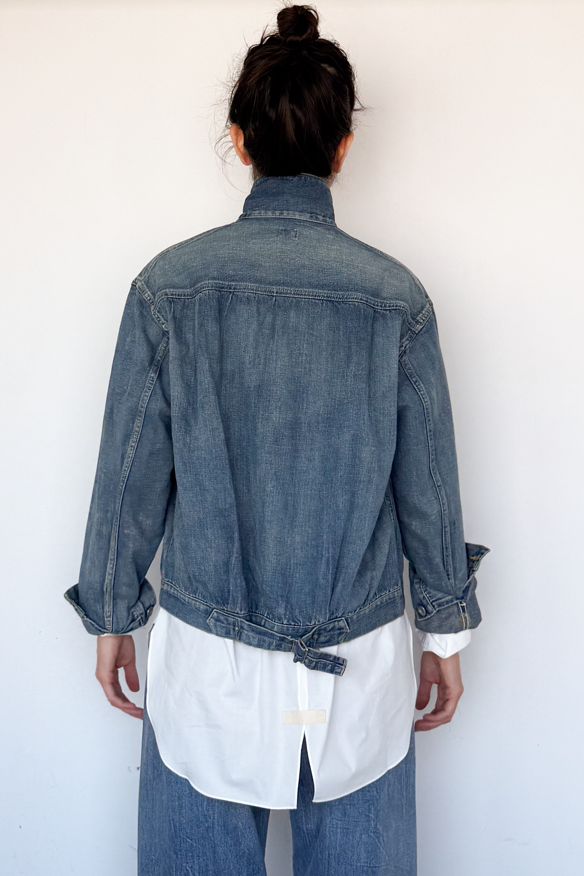 Nep Pleated Denim Jacket