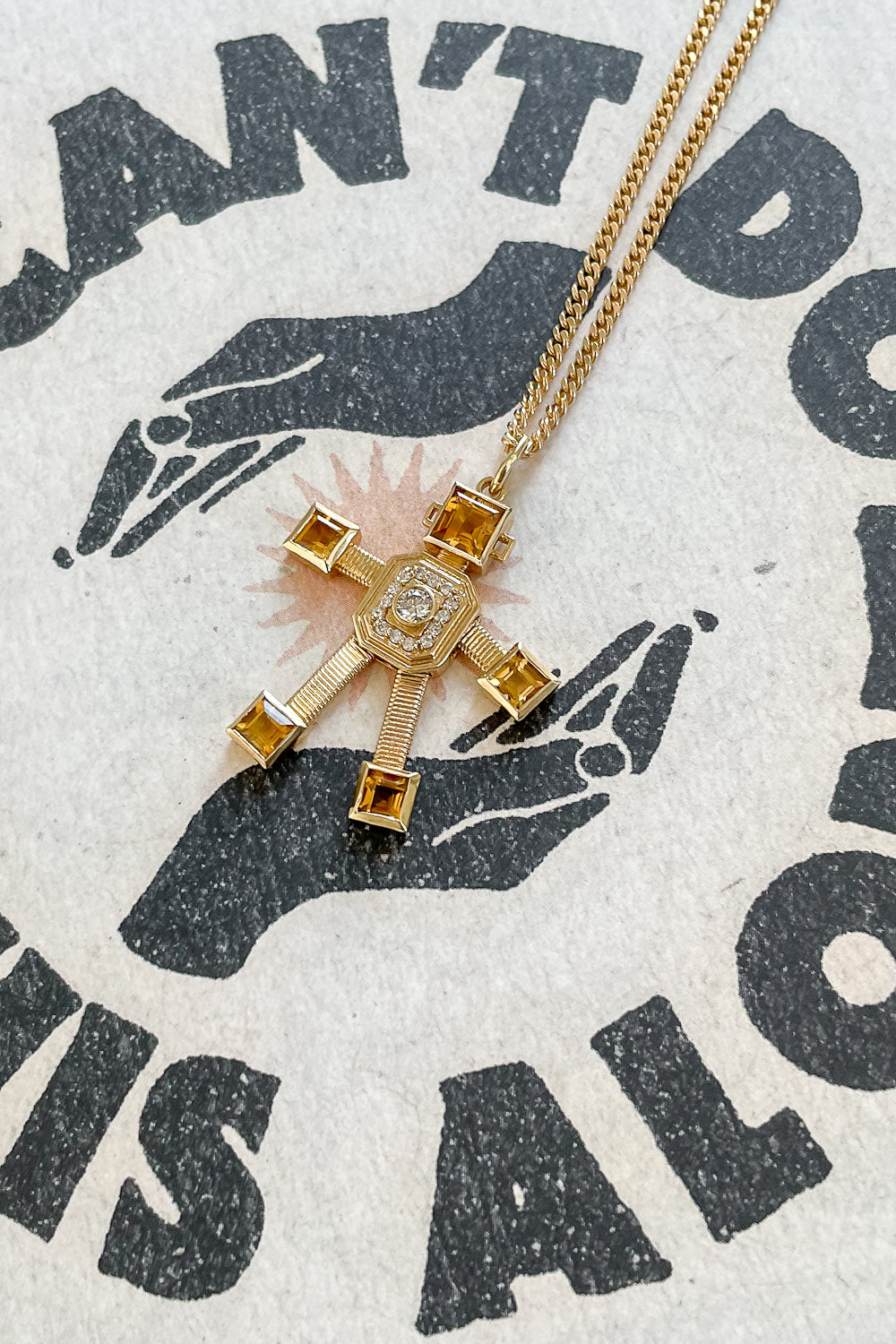 Citrine Piccolo Robot Necklace