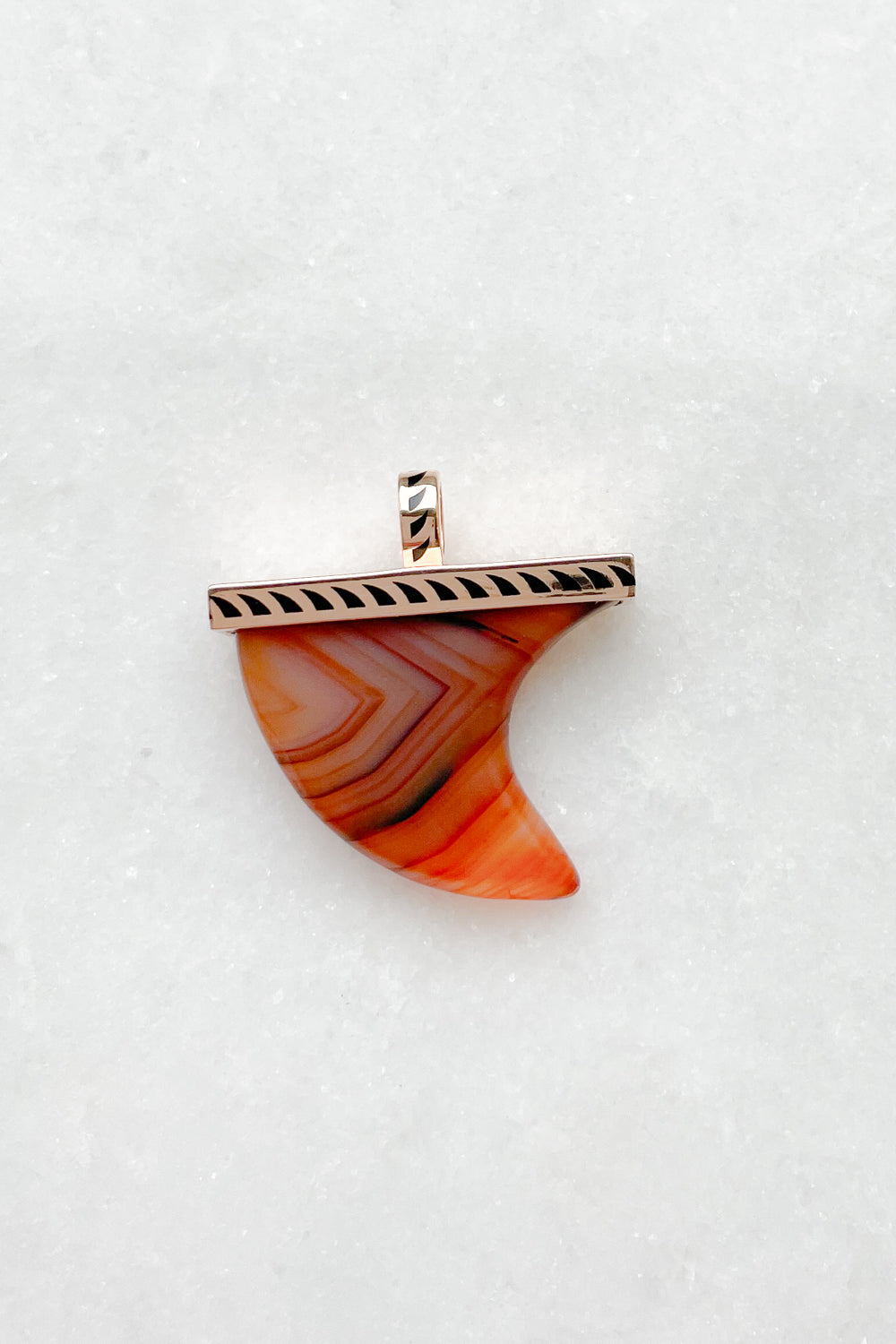 Agate Shark Fin Charm