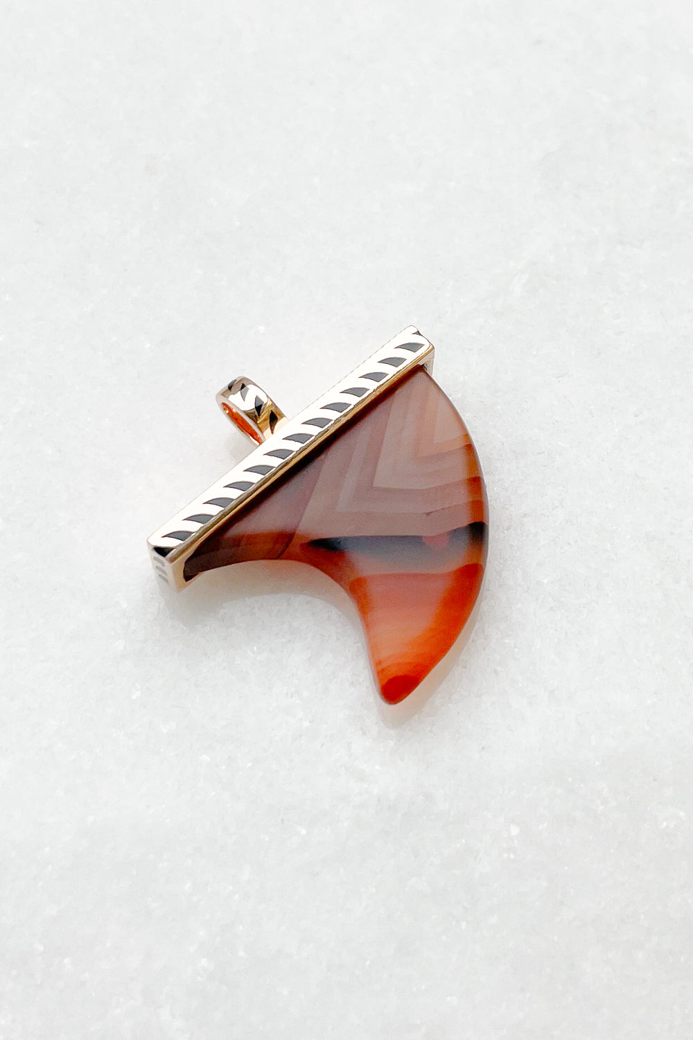 Agate Shark Fin Charm