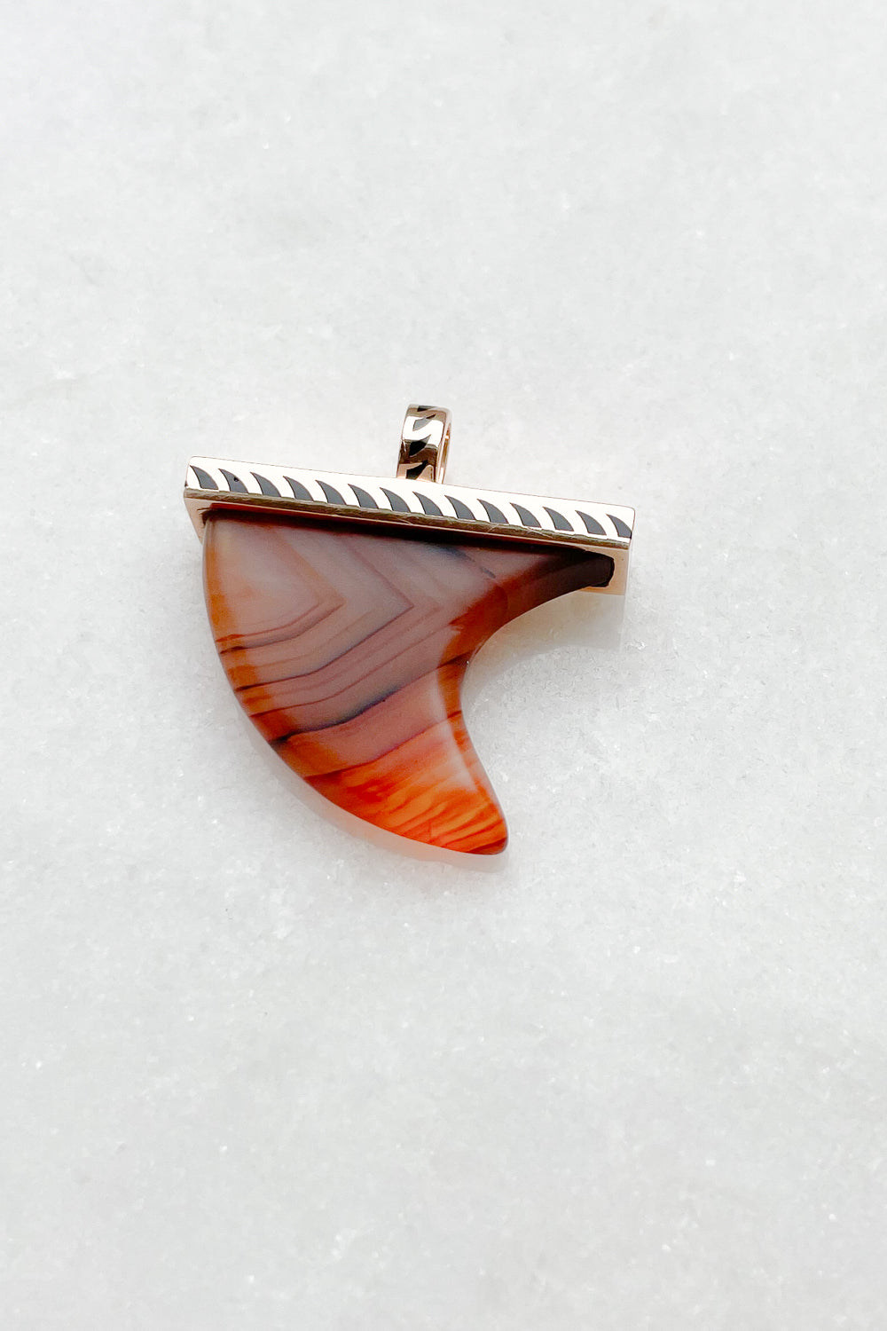 Agate Shark Fin Charm