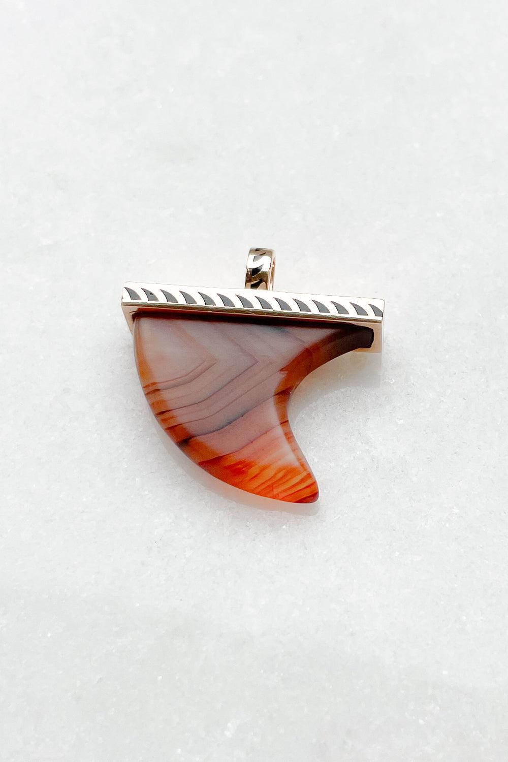 Agate Shark Fin Charm