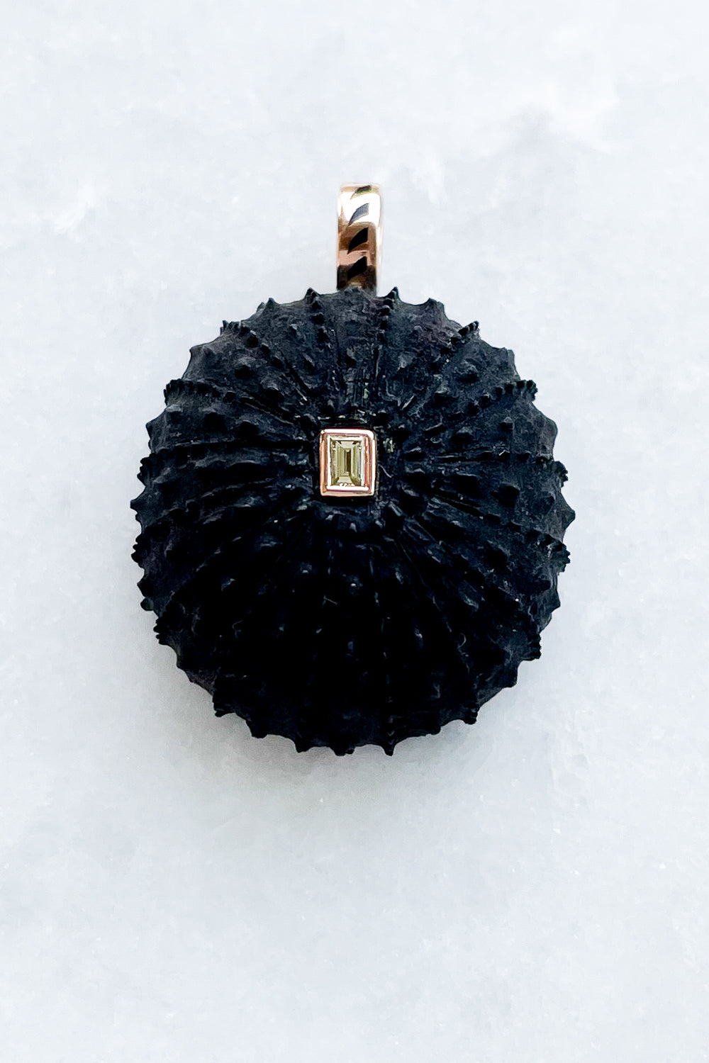 Ebony Sea Urchin with Diamond Charm