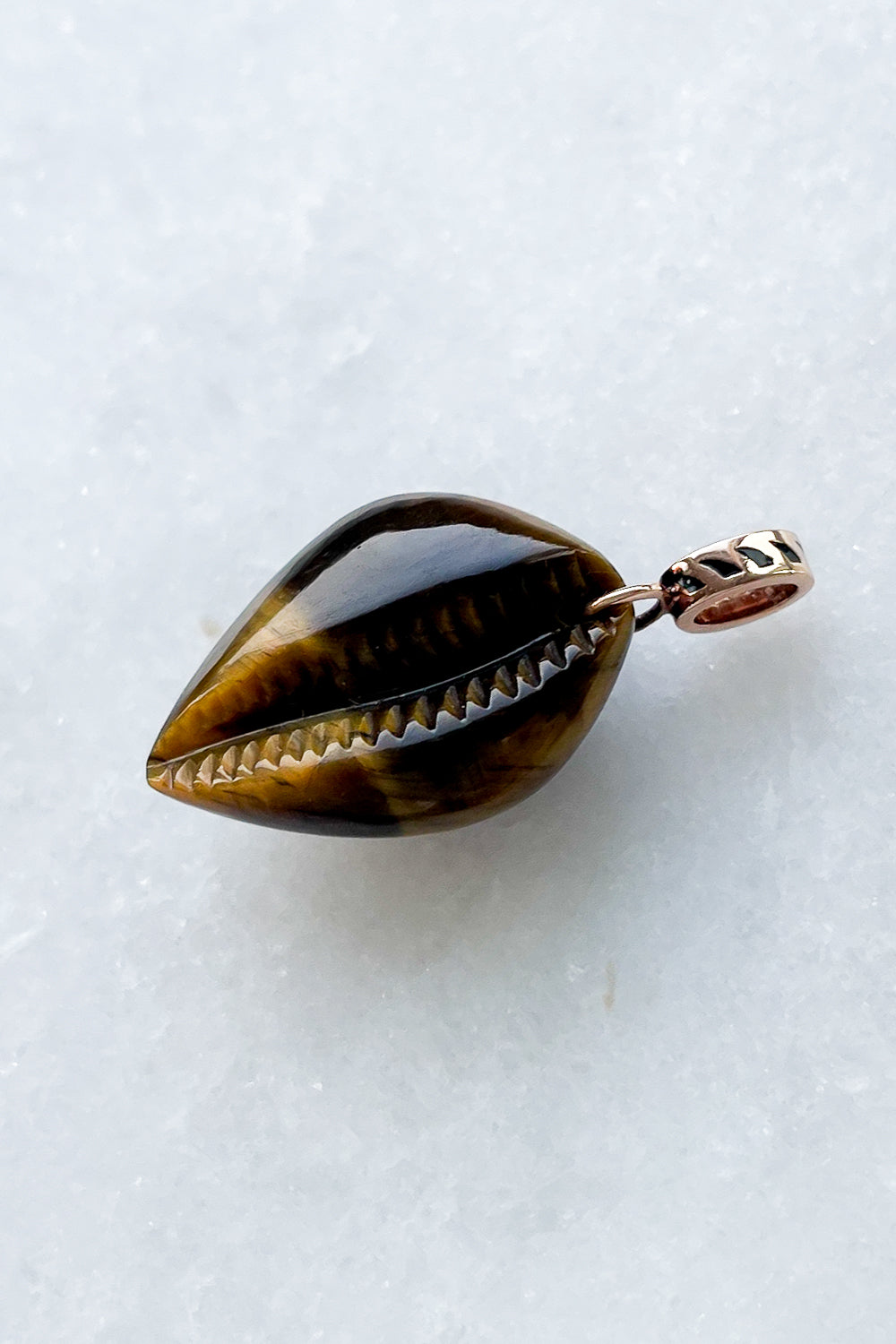 Golden Tiger Eye Cowry Charm