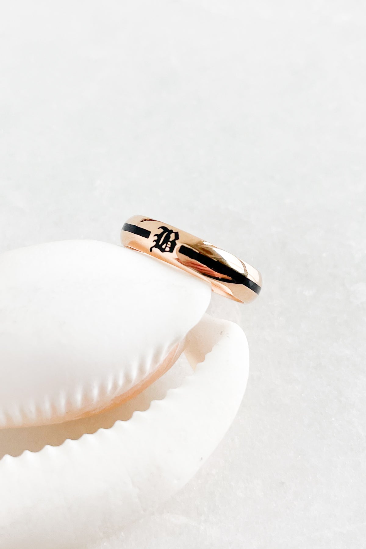 Enamel "B" Ring