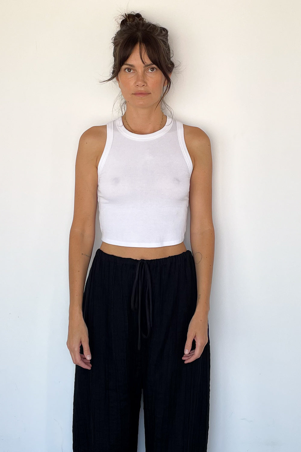 Cropped Bold Sheath Tank