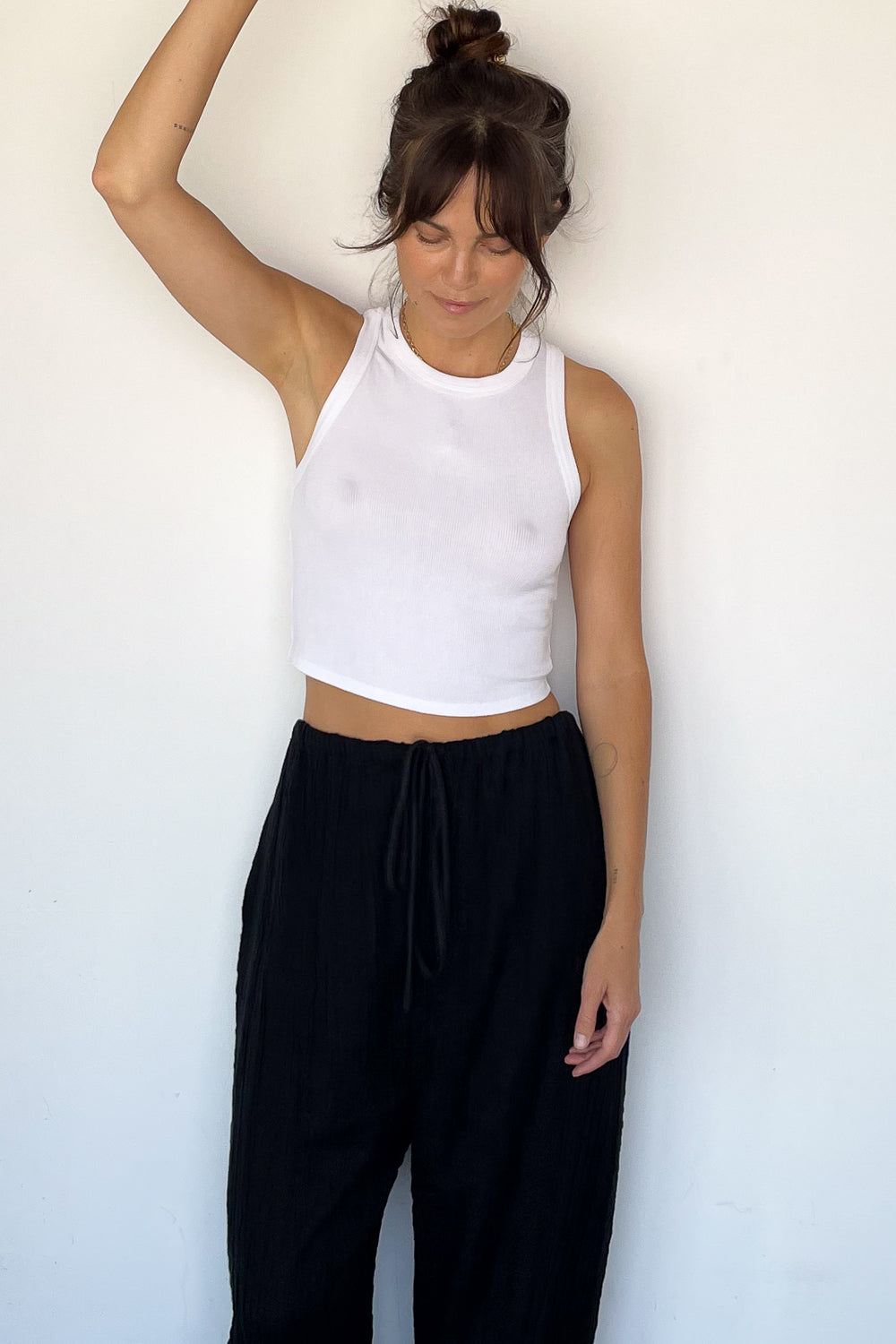 Cropped Bold Sheath Tank