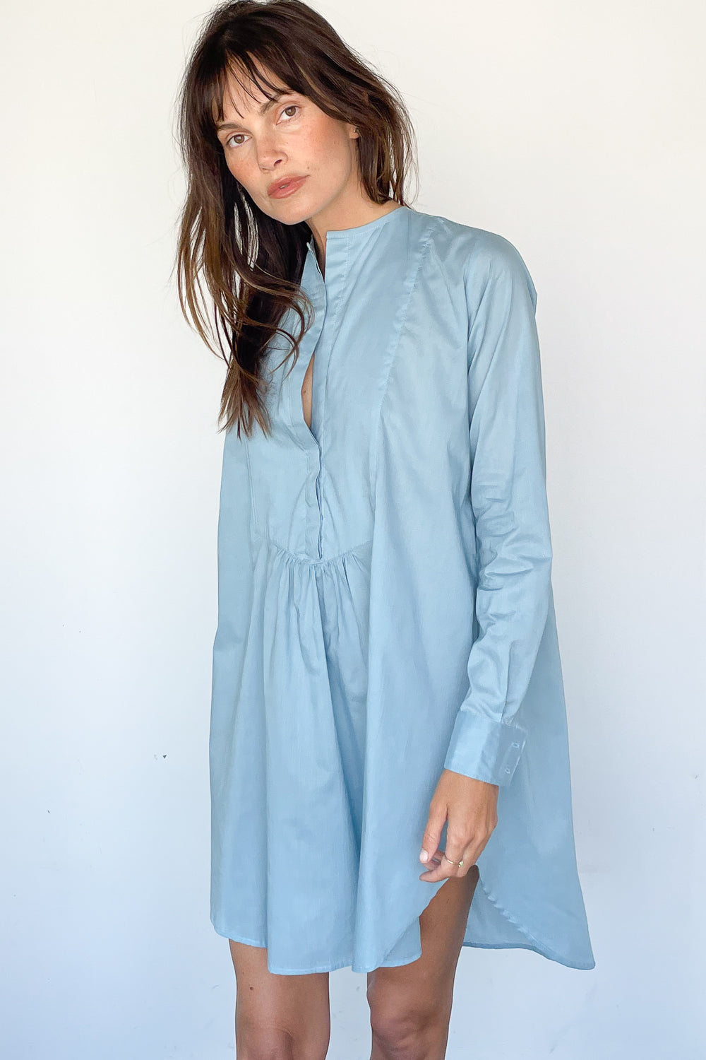 Tuxedo Beach Shirt Dress