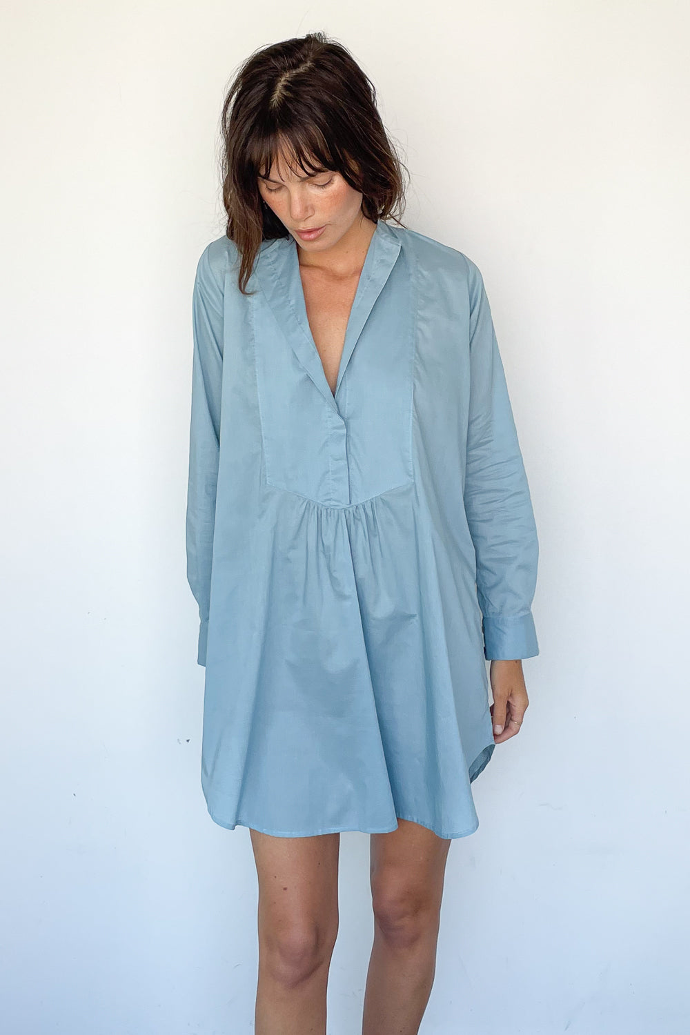 Tuxedo Beach Shirt Dress