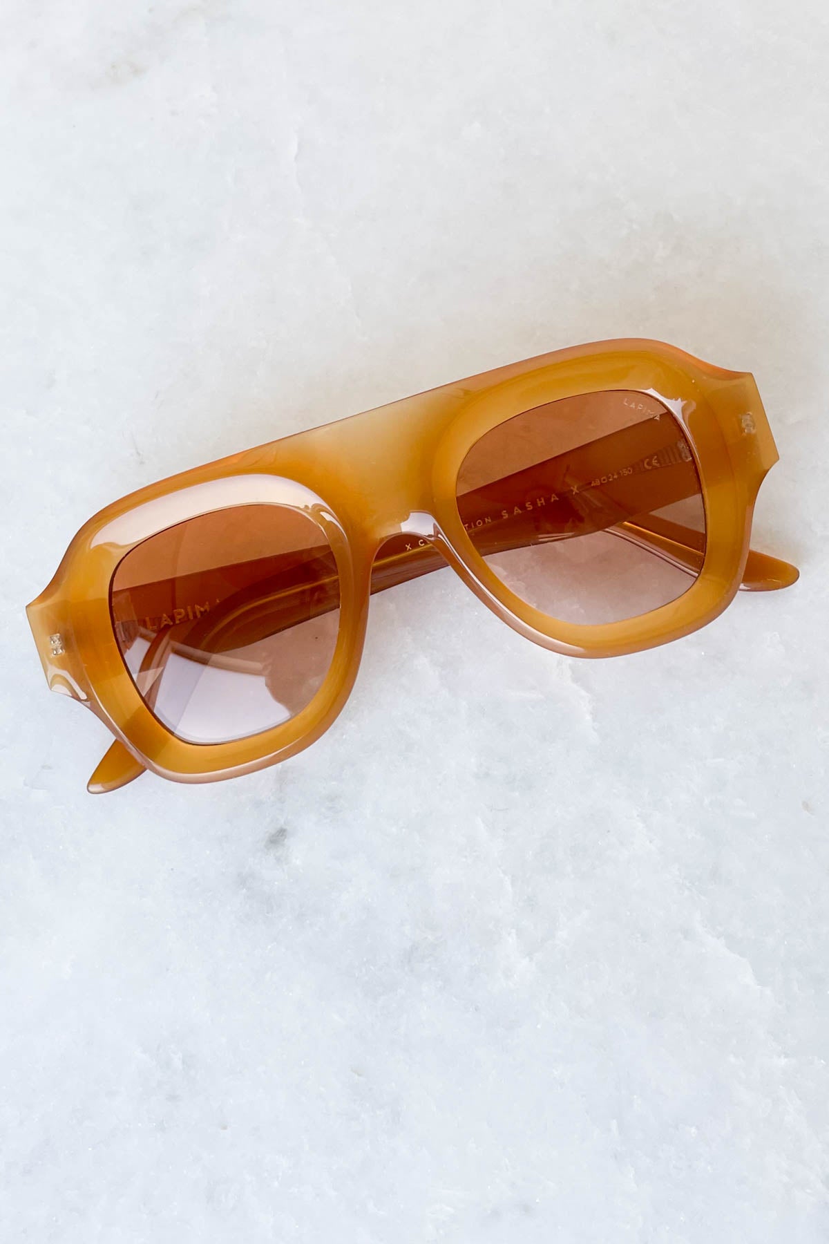 Sasha X Sunglasses, Golden Amber