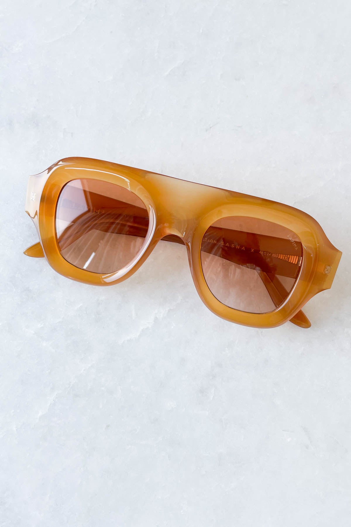 Sasha X Sunglasses, Golden Amber