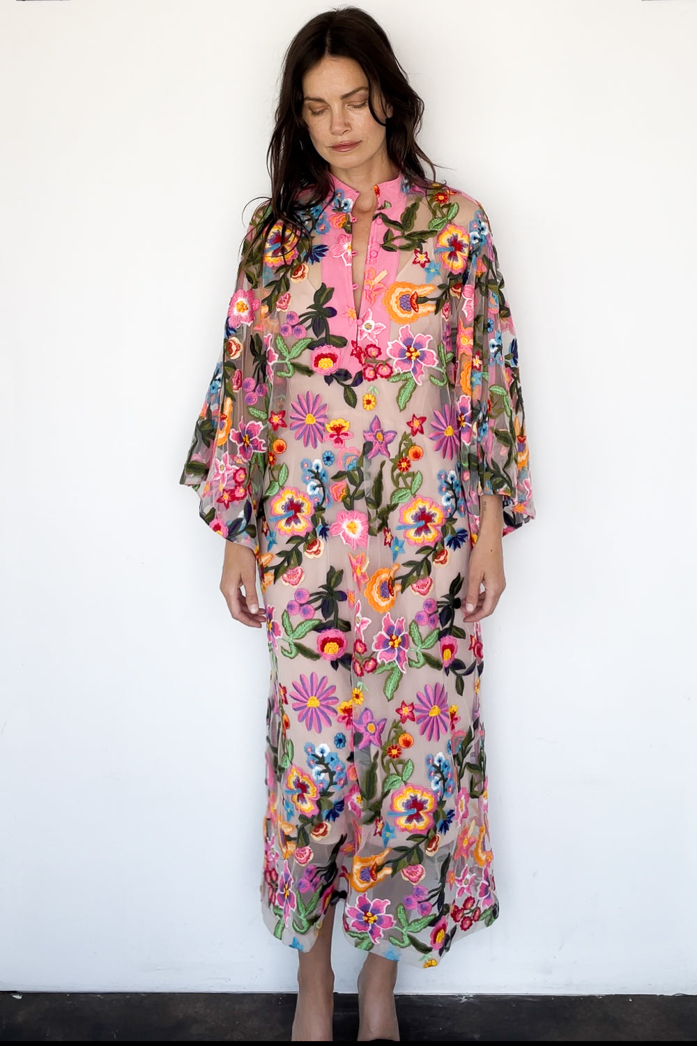 Caftan No. 828 Floral Tulle