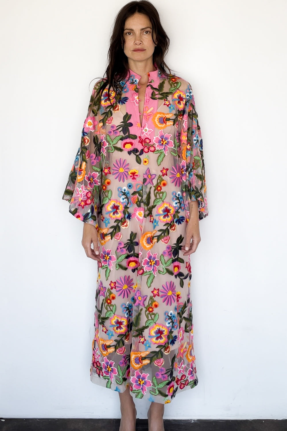 Caftan No. 828 Floral Tulle