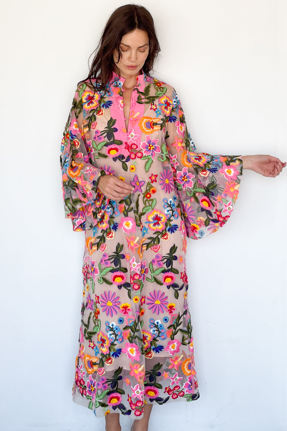 Caftan No. 828 Floral Tulle