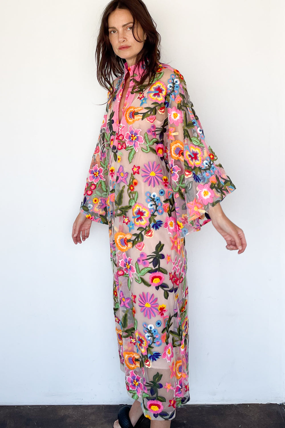 Caftan No. 828 Floral Tulle