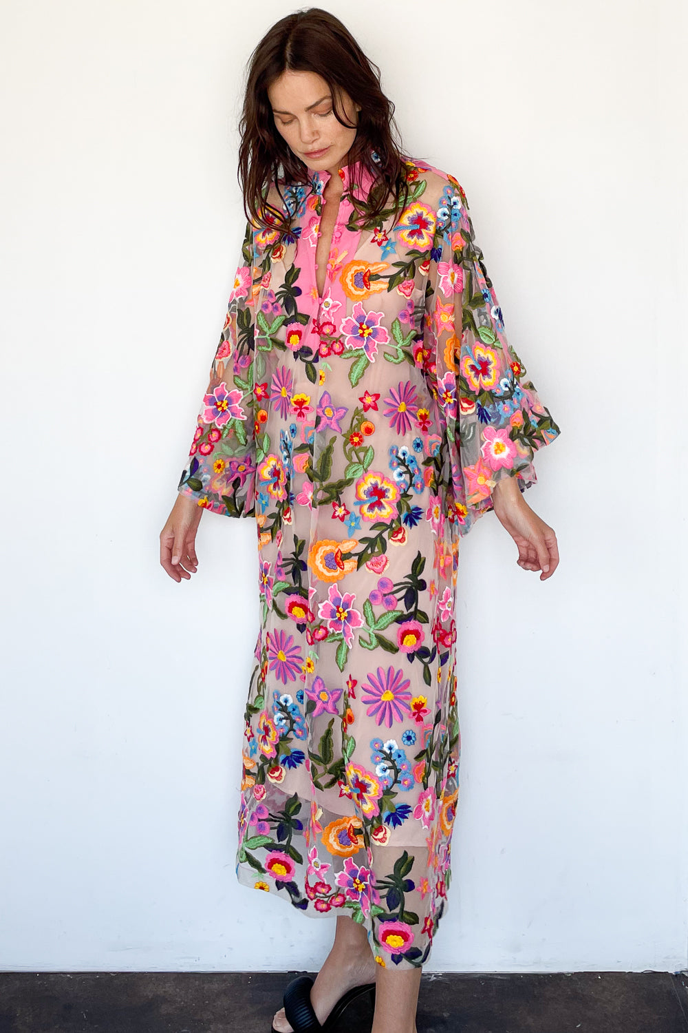 Caftan No. 828 Floral Tulle