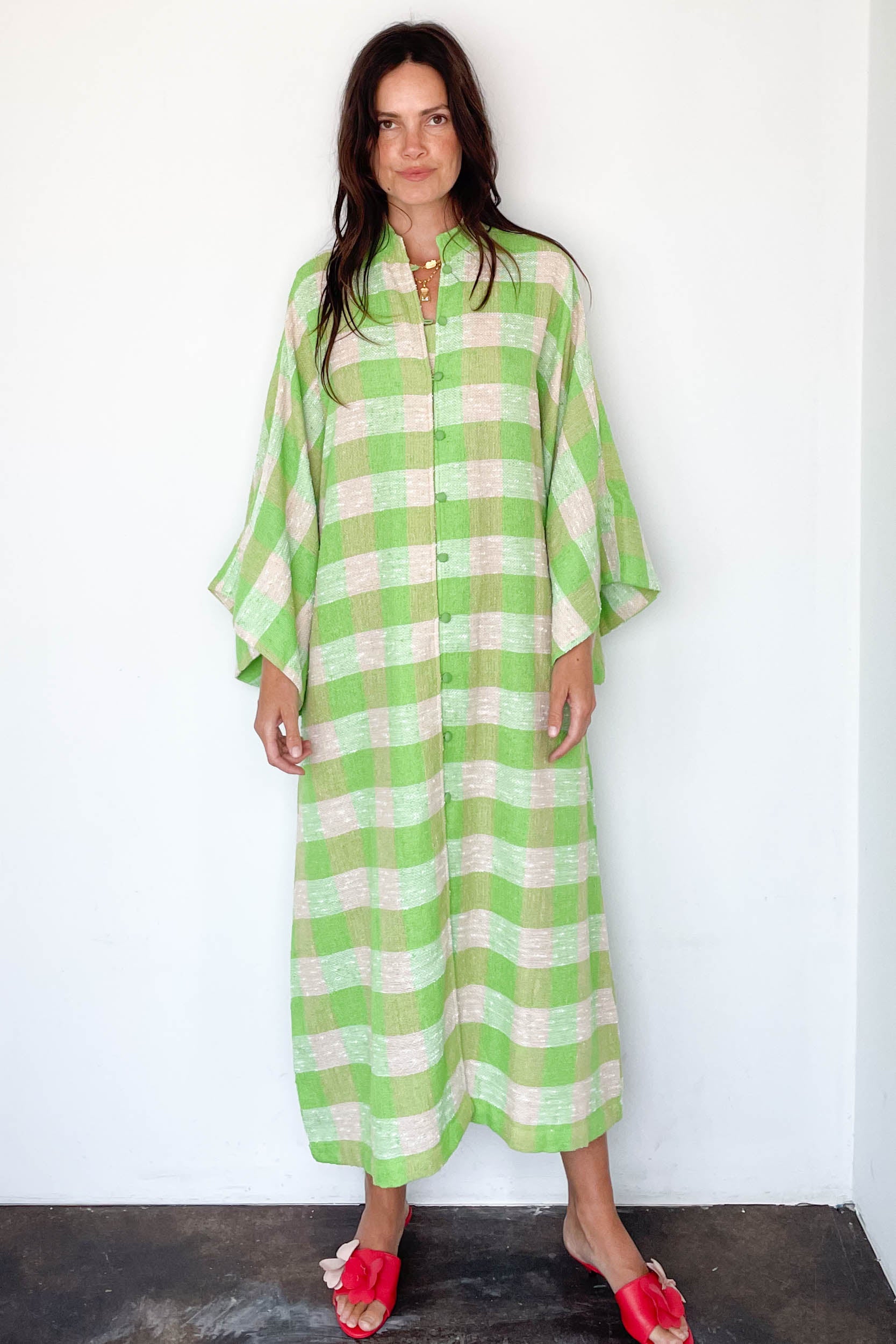 Caftan No. 856 Lime Check