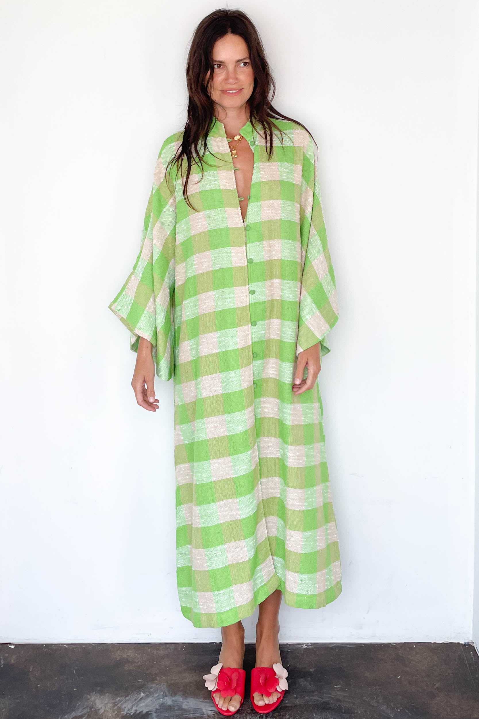 Caftan No. 856 Lime Check