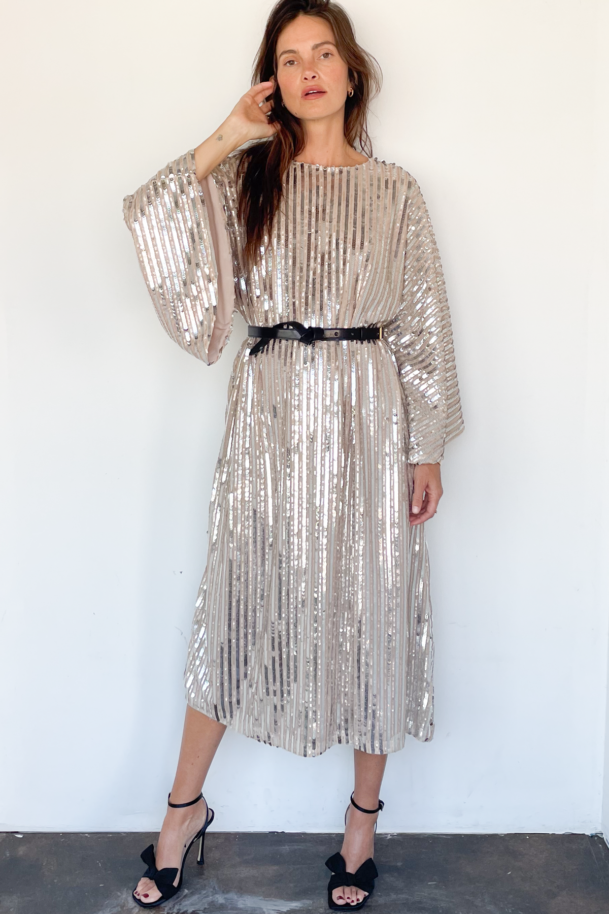 Sequin Stripe Dress