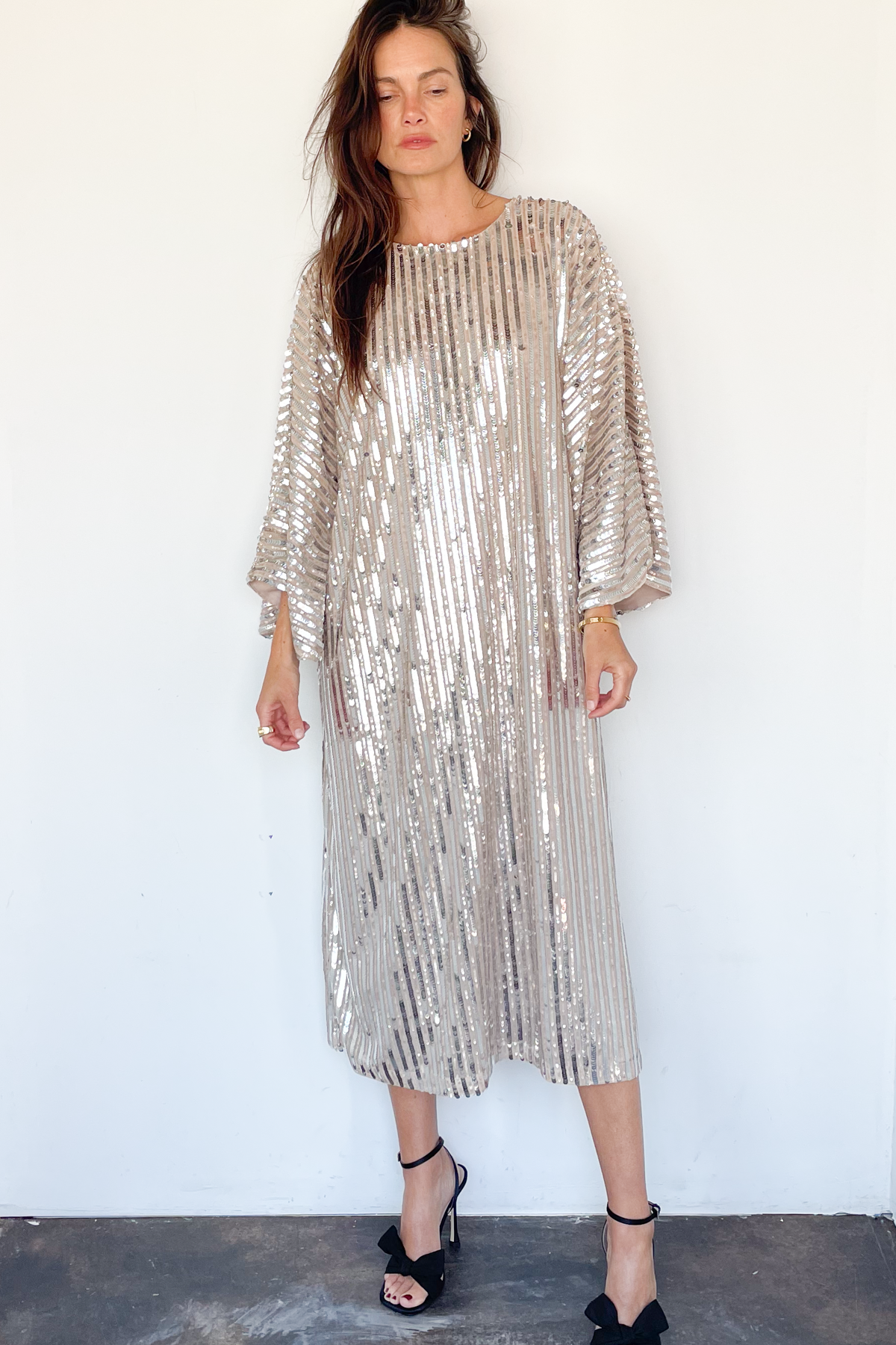 Sequin Stripe Dress