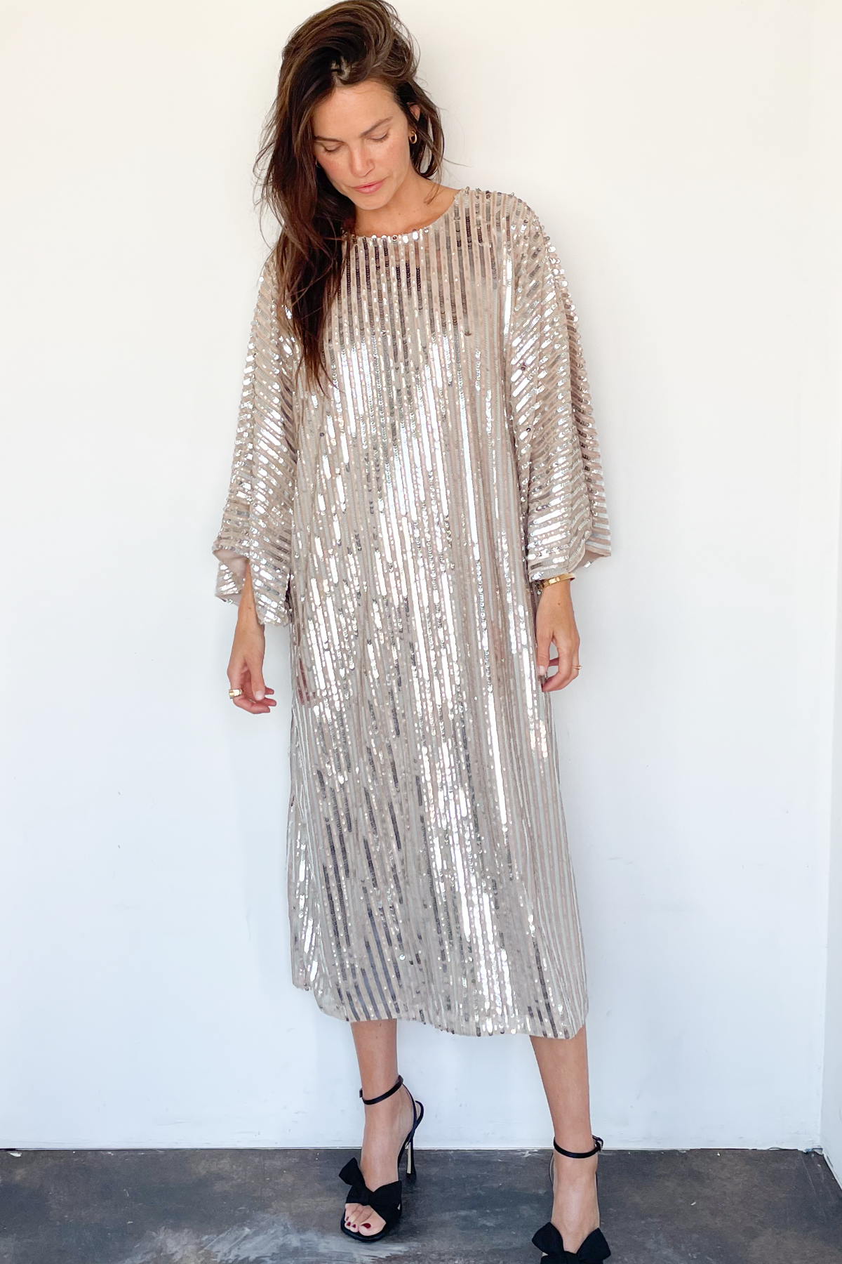 Sequin Stripe Dress