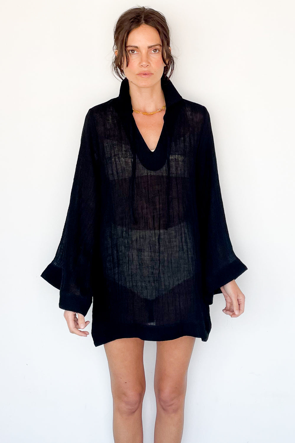 Gauze Tunic Top