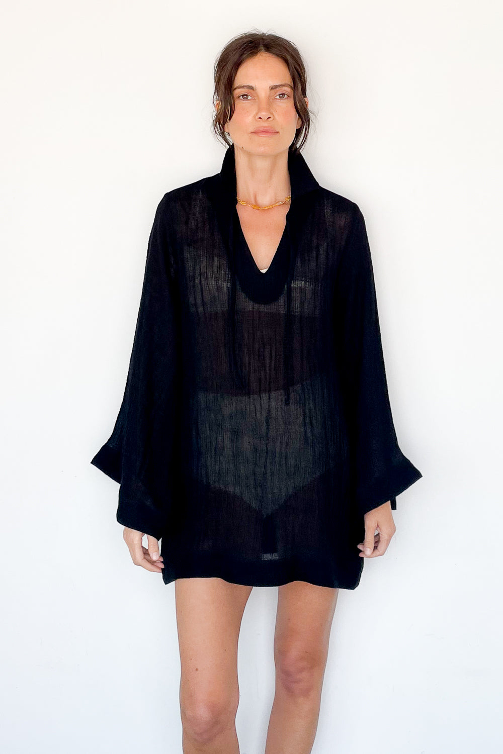 Gauze Tunic Top