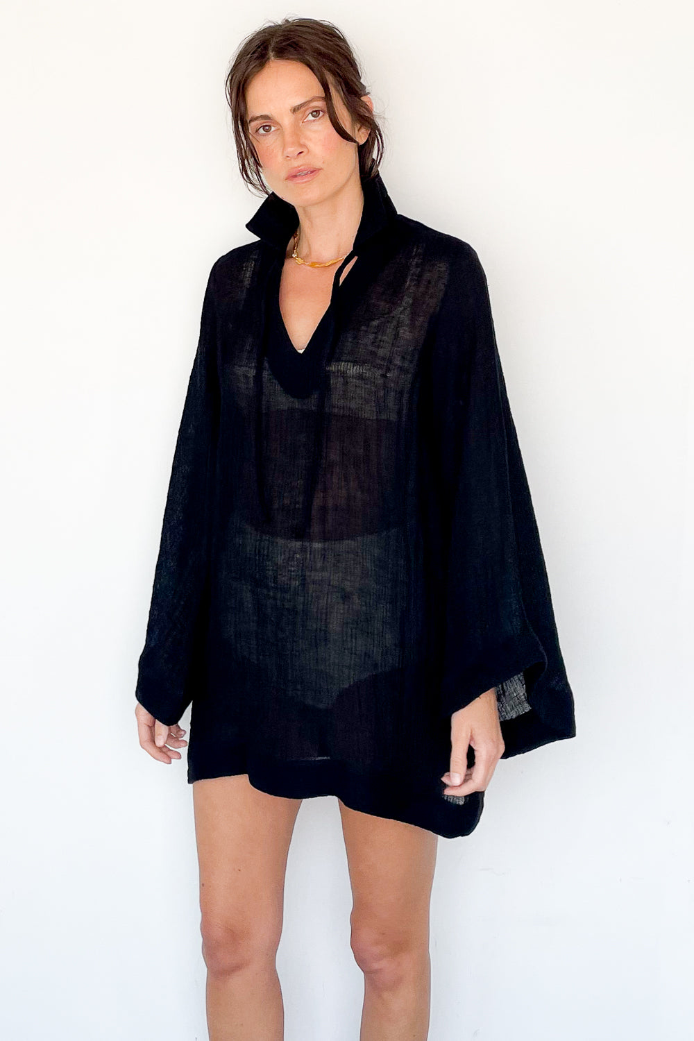 Gauze Tunic Top