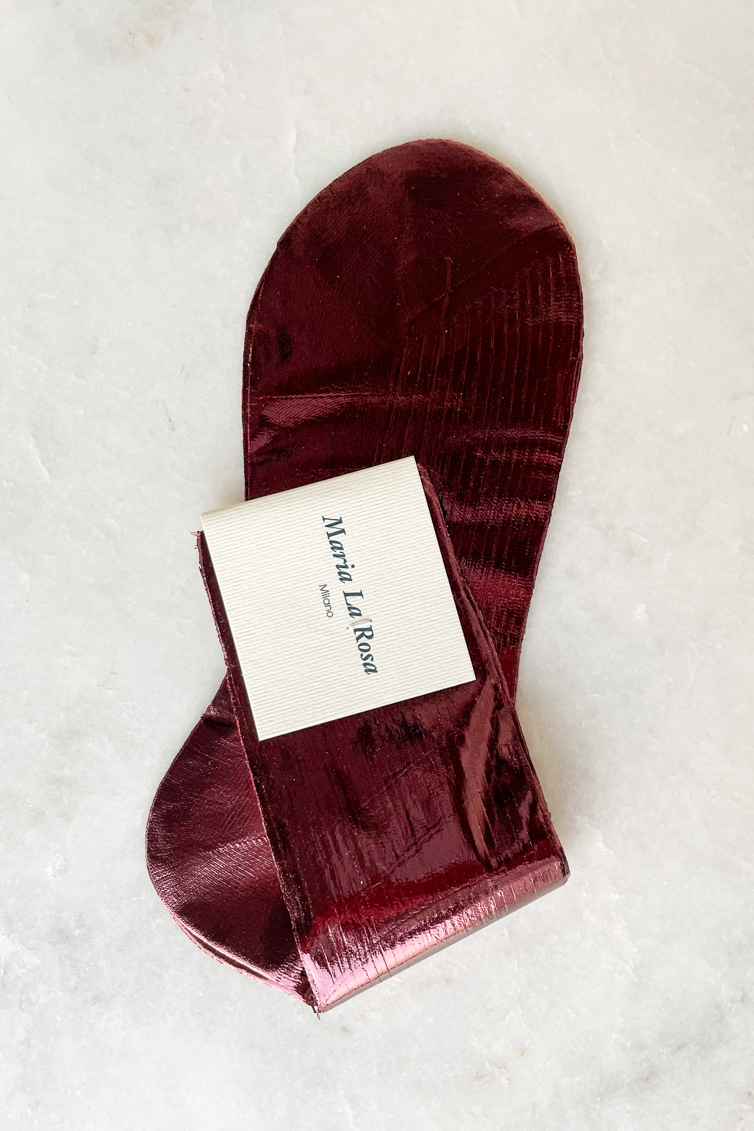 Bordeaux Ribbed Laminated Socks