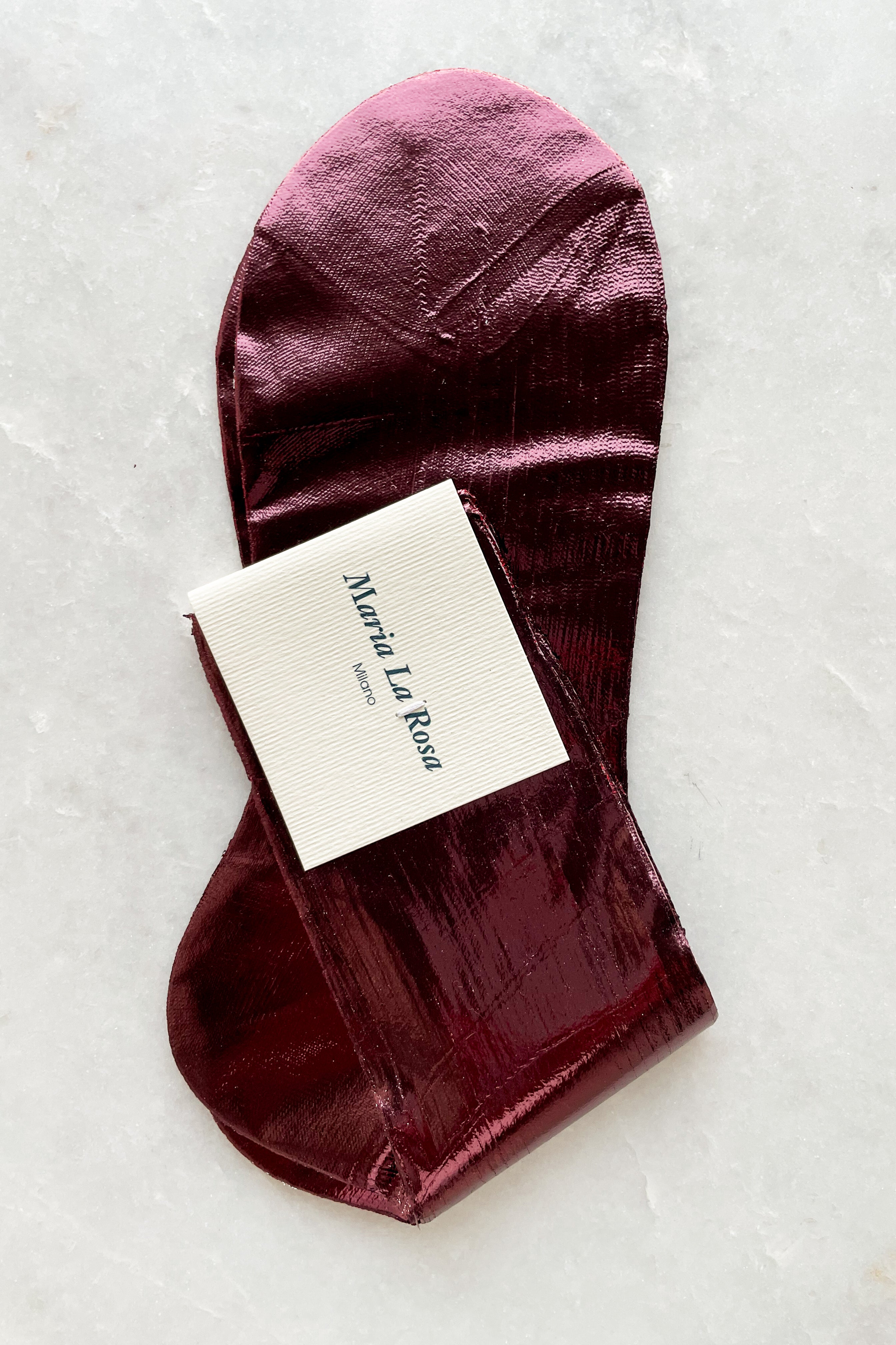 Bordeaux Ribbed Laminated Socks