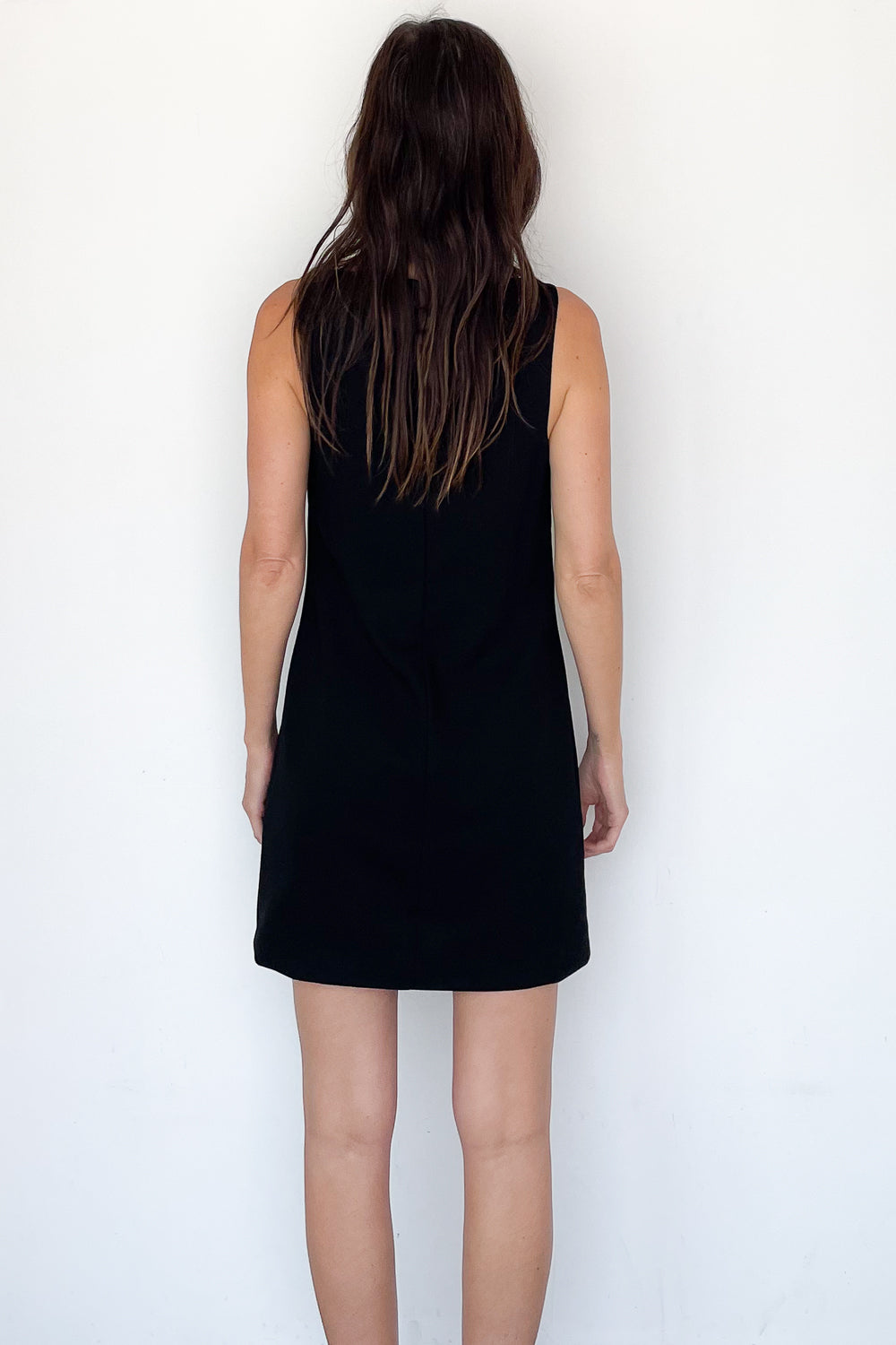 Crepe Mini Shift Dress