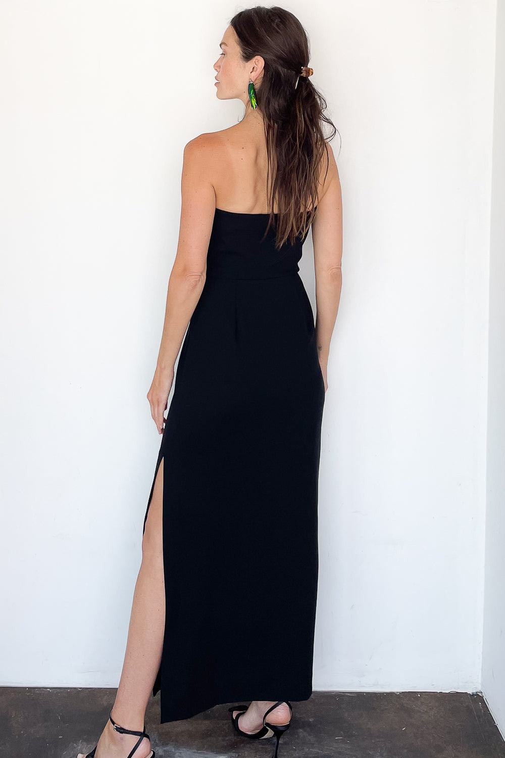 Crepe Strapless Dress