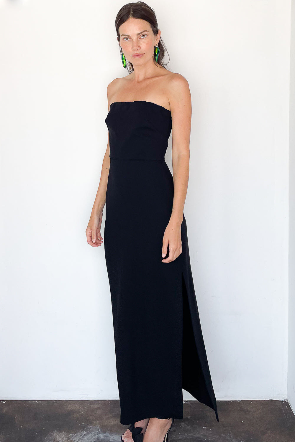 Crepe Strapless Dress