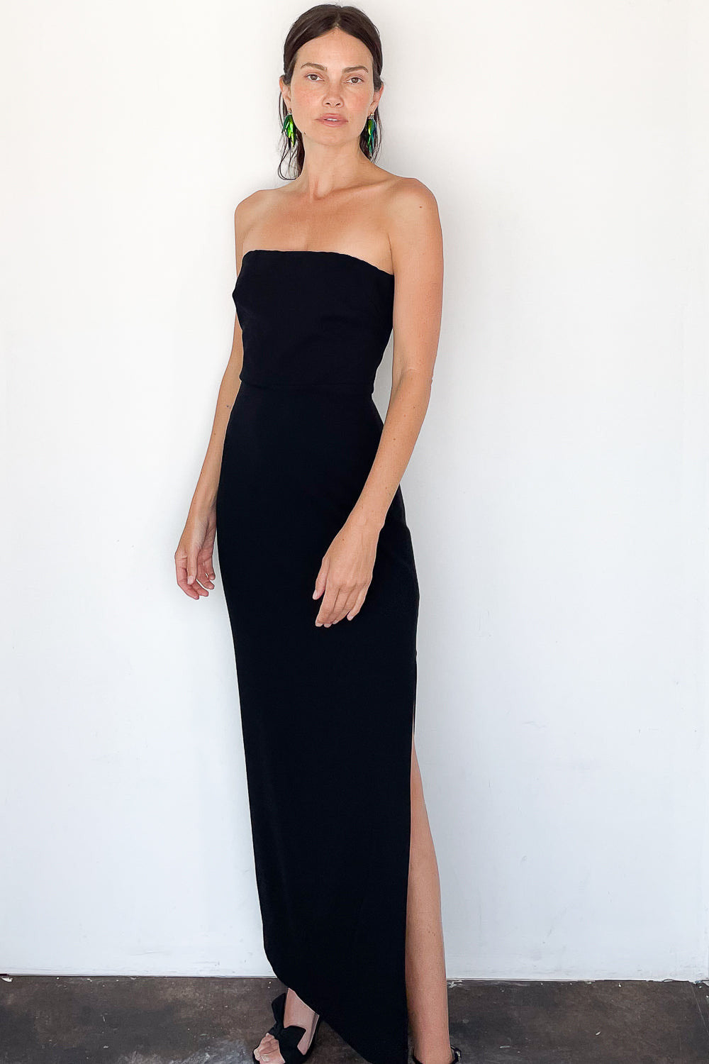 Crepe Strapless Dress