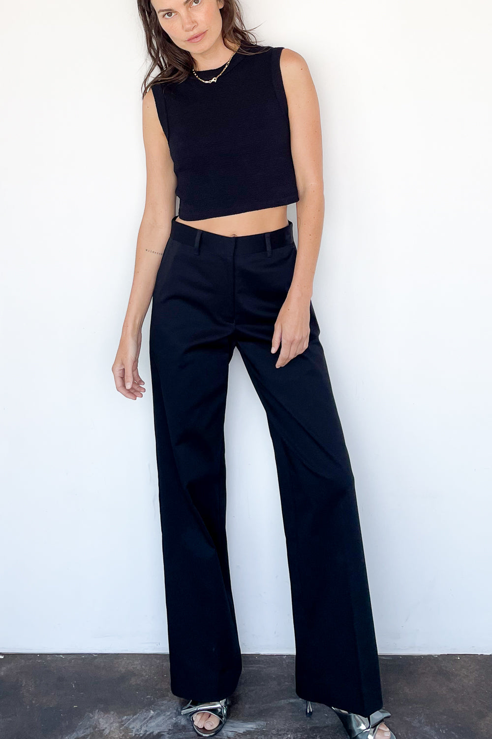 Straight Twill Trouser Pant