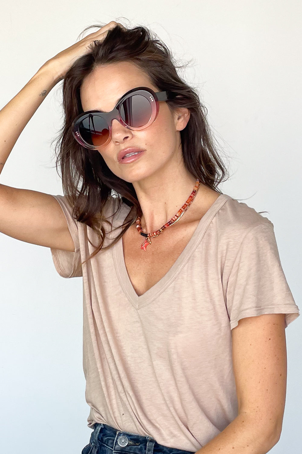 Pulpy Brown & Pink Sunglasses