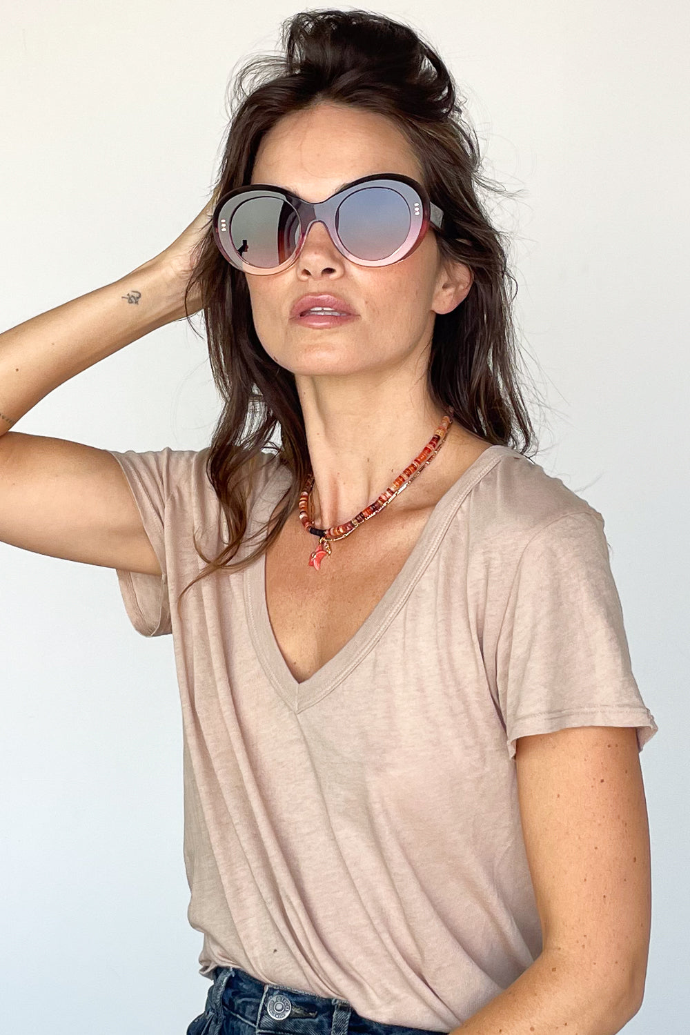 Pulpy Brown & Pink Sunglasses