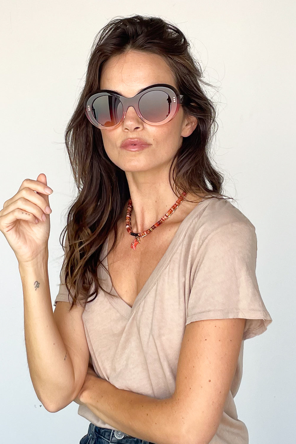 Pulpy Brown & Pink Sunglasses