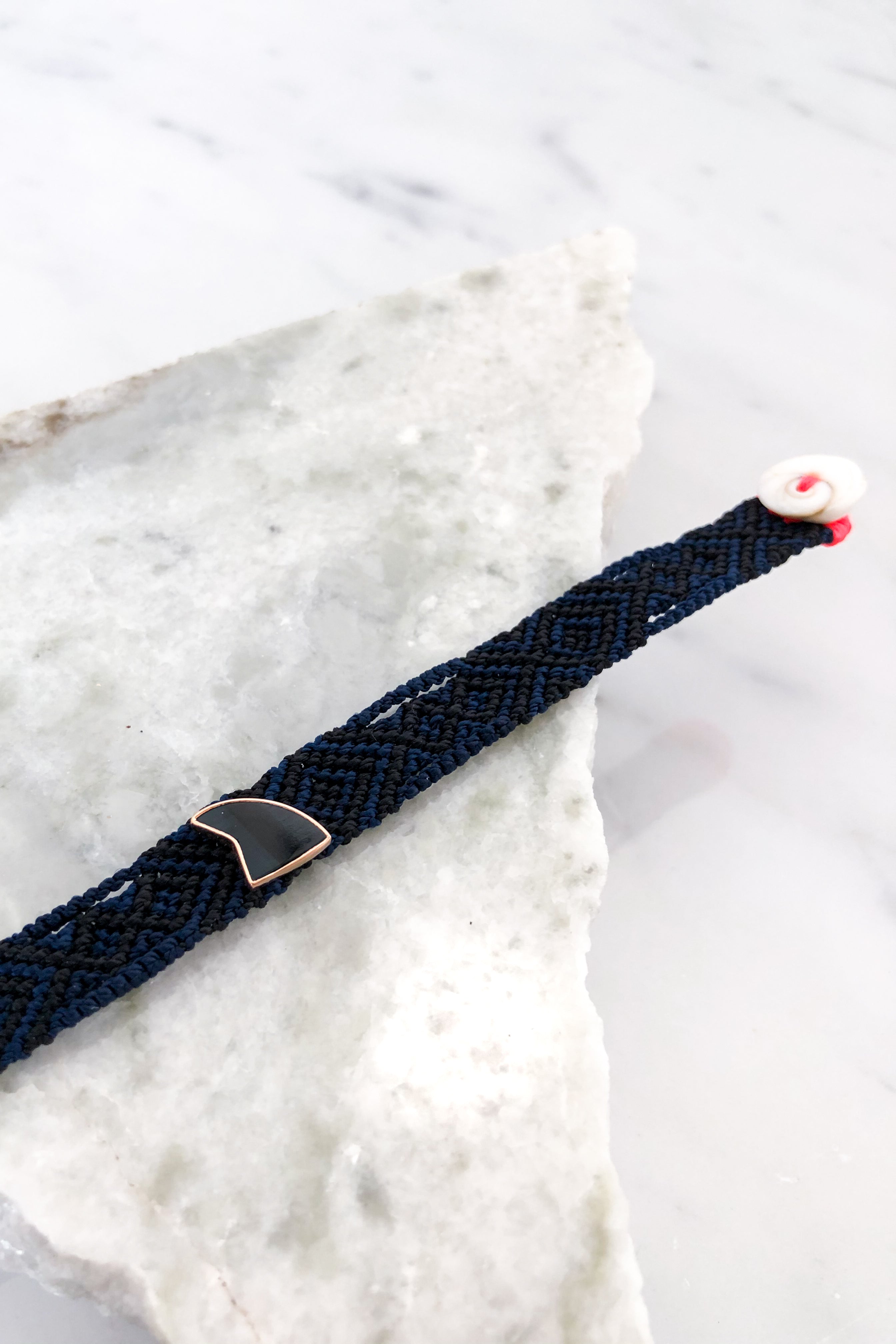 Classic Blue Tiger Eye Shark Fin on Deep Blue Sea Bracelet