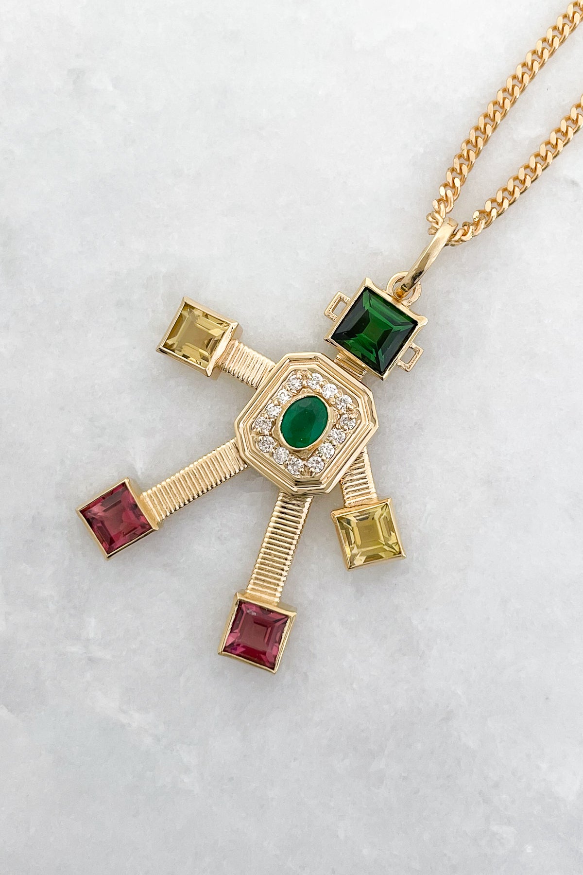 Disco Robot Necklace