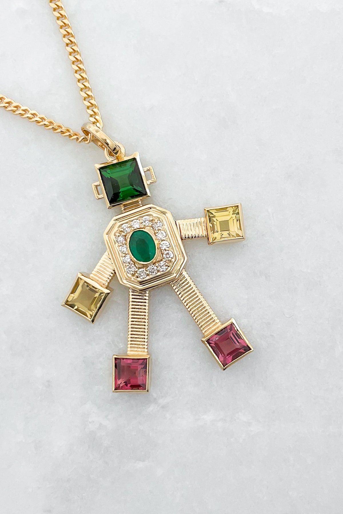 Disco Robot Necklace