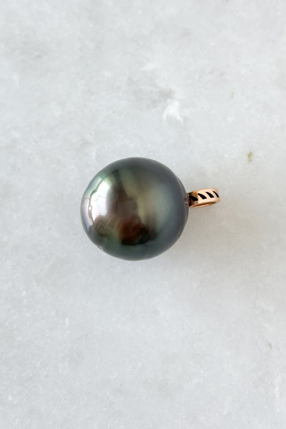 One of a Kind Grey Pearl Charm