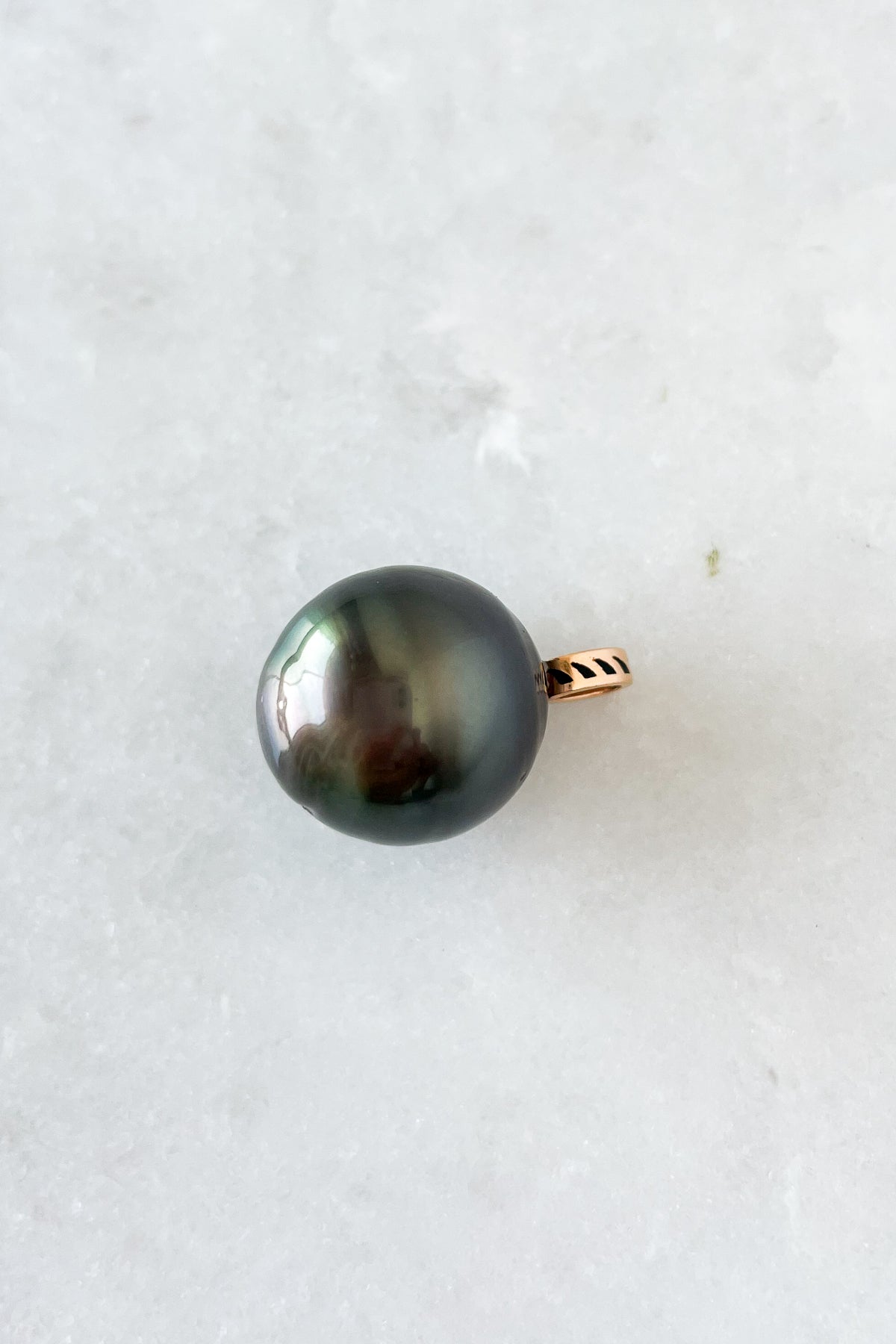 One of a Kind Grey Pearl Charm