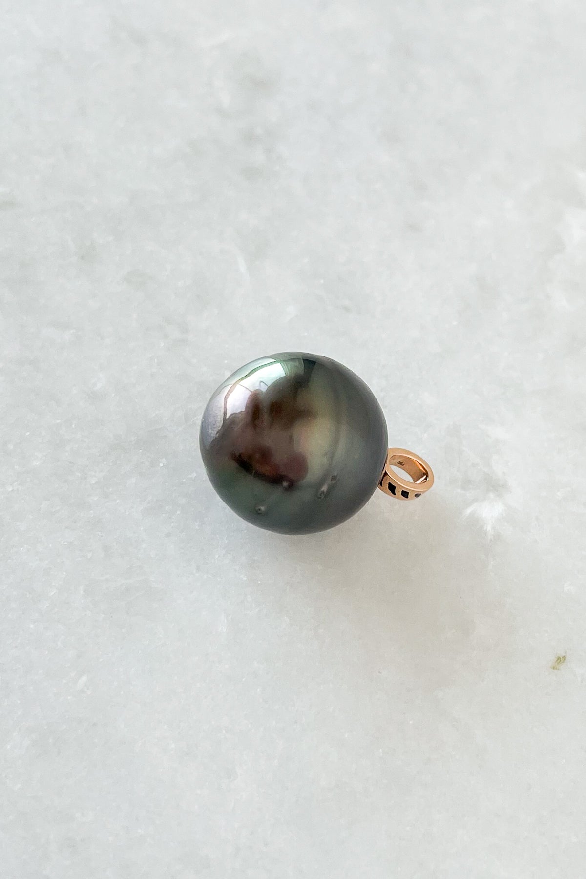 One of a Kind Grey Pearl Charm