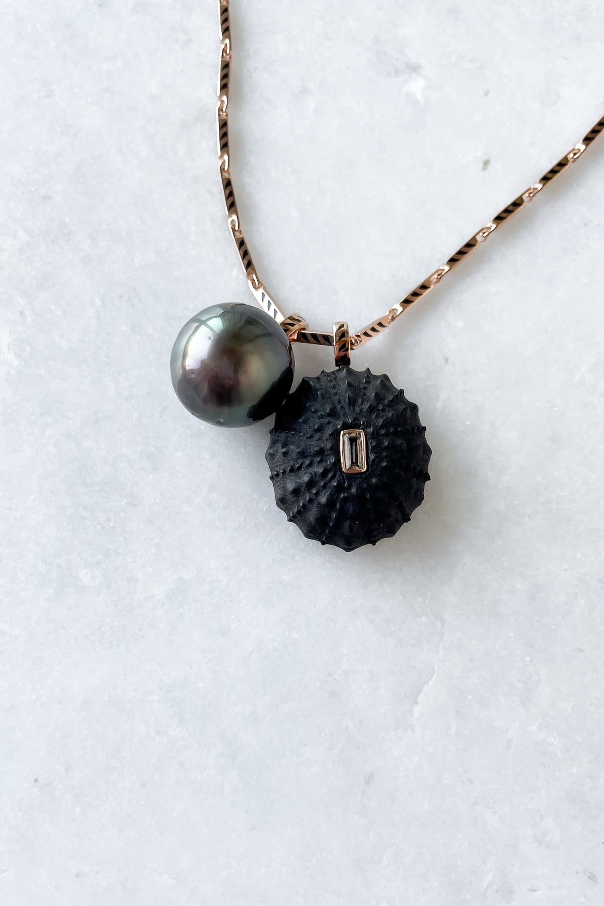 One of a Kind Grey Pearl Charm