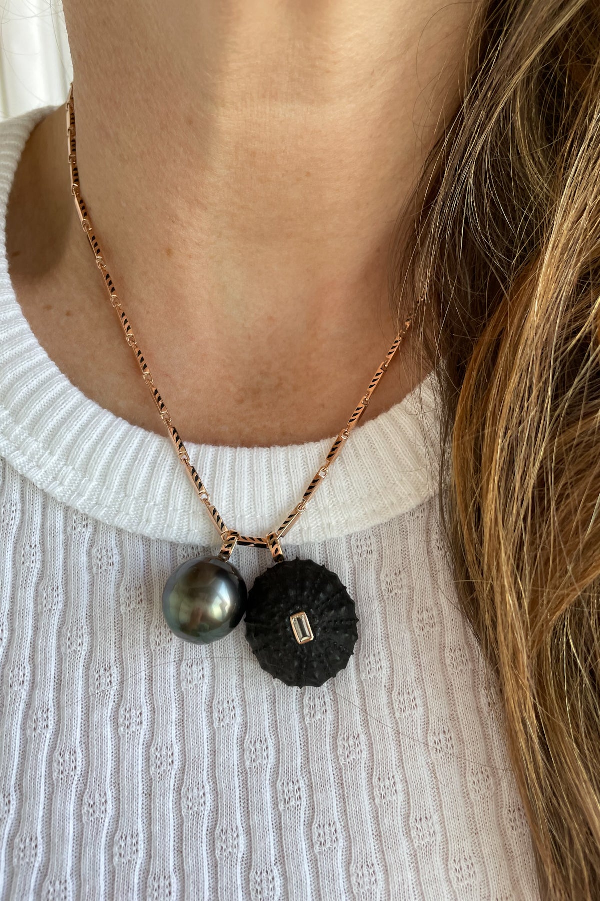 One of a Kind Grey Pearl Charm