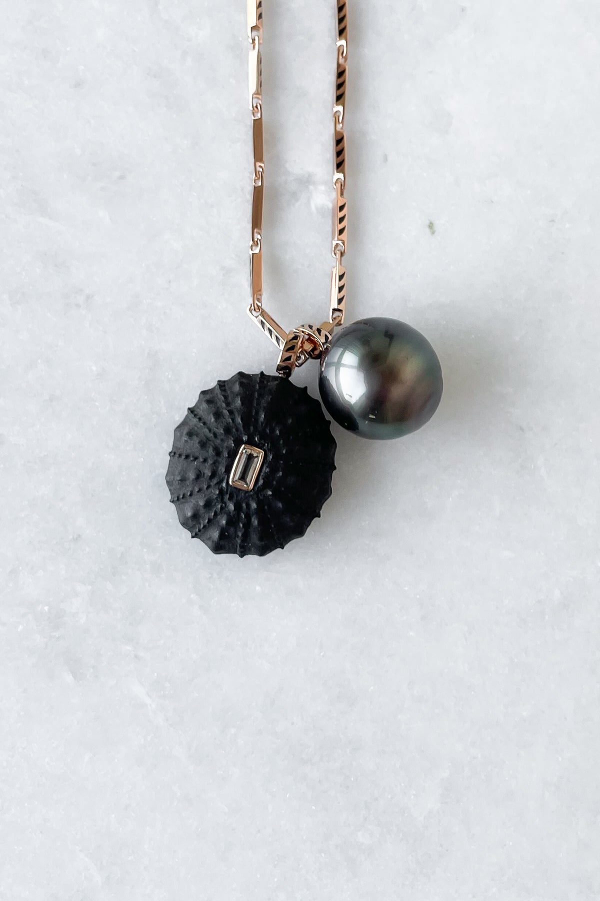 One of a Kind Grey Pearl Charm